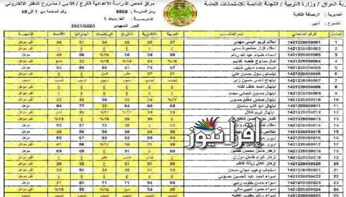 رابط epedu.gov.iq نتيجة السادس الإعدادي فى العراق 2022-2023 الدور الأول برقم المقعد | وزارة التربية العراقية