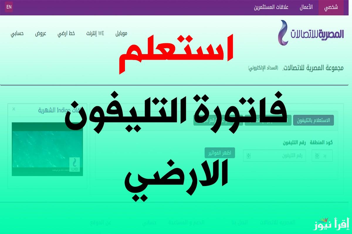 “إدفع قبل ما يسحبوا منك الخط” .. خطوات الاستعلام عن فاتورة التليفون الأرضي بالرقم مجاناً عبر الموقع الرسمي لشركة المصرية للإتصالات billing.te.eg