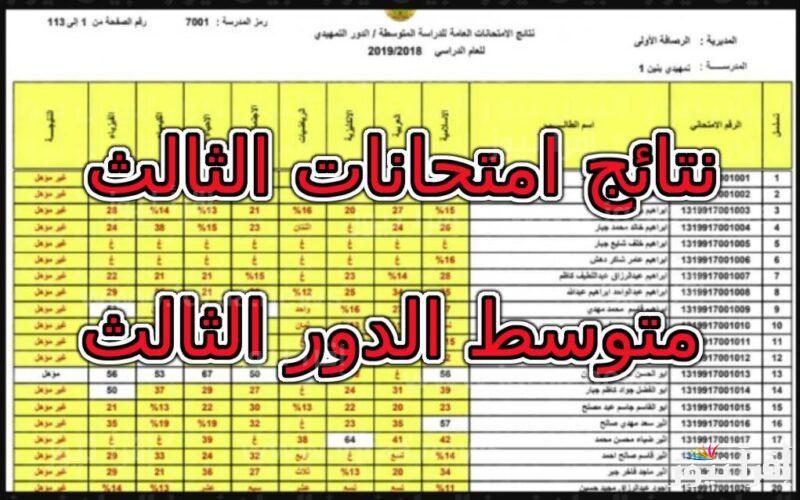 رابط نتائج الثالث المتوسط الدور الثالث وخطوات الاستعلام عنها وأهمية الدور الثالث فى التعليم العراقى