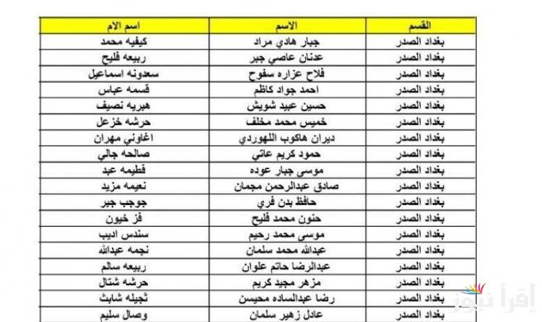 استخراج الان pdf كشف اسماء المشمولين فى الرعاية الاجتماعية بالعراق 2024 من موقع وزارة العمل العراقية pdf