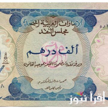 سعر الدرهم الاماراتي في البنوك المصرية اليوم الاثنين 4-11-2024 وفي السوق السوداء