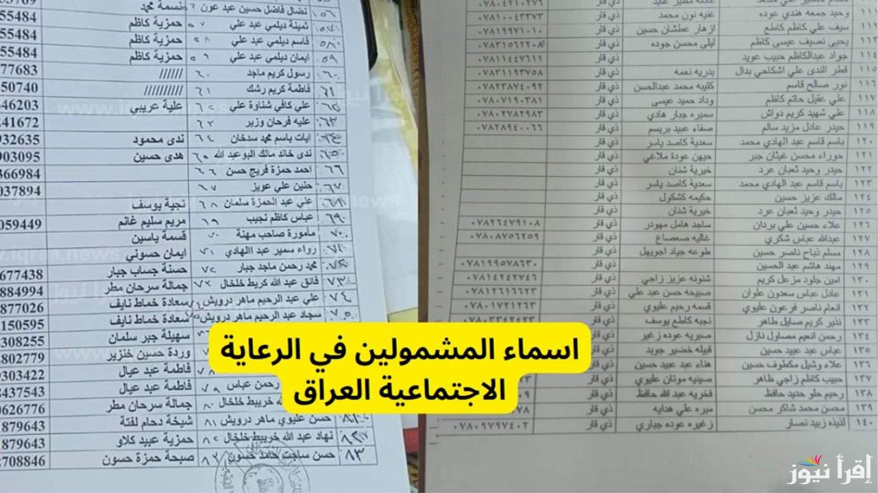 منصة مظلتي… رابط الاستعلام عن أسماء المشمولين بالرعاية الإجتماعية الوجبة الأخيرة عموم المحافظات 2024