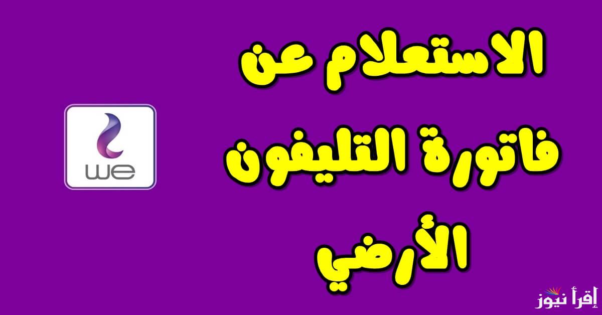 سددها الأن … الاستعلام عن فاتورة التليفون الارضي 2024 لشهر ديسمبر  من موقع المصرية للاتصالات